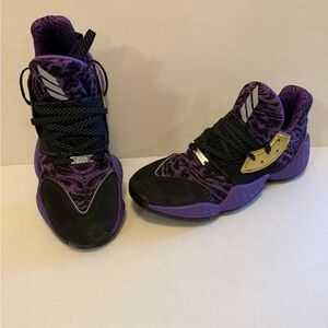 Star Wars x Adidas Harden Vol. 4 'Lightsaber' basketball shoes black purple 10.5